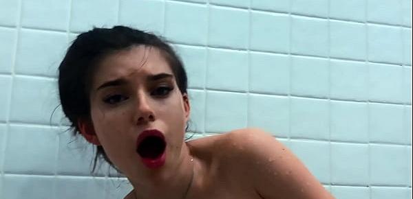  Amateur masturbates under the shower